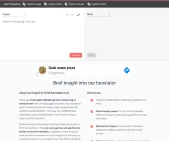 Easytranslation.app(Our FREE English to Hindi translation software) Screenshot