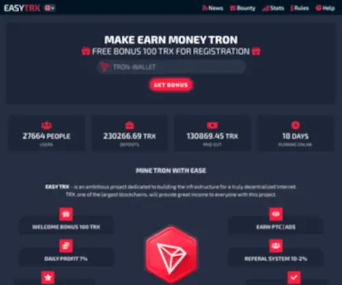 Easytrx.cc(Free TRX tron) Screenshot