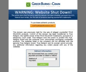 Easyushopping.com(True Religion Apparel) Screenshot