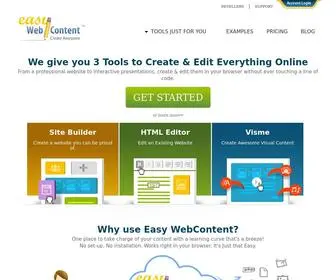 Easywebcontent.com(Free Website Builder & Site HTML Editor) Screenshot