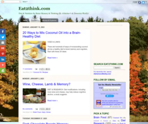 Eat2Think.com(News, support & insight into brain diet and nutrition) Screenshot