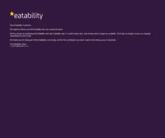 Eatability.com.au(Announcement) Screenshot