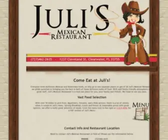 Eatatjulis.com(Juli's mexican restaurant) Screenshot