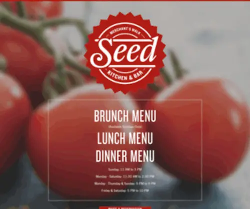 Eatatseed.com(Seed Kitchen & Bar) Screenshot