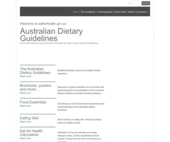 Eatforhealth.gov.au(The Australian Dietary Guidelines (the Guidelines)) Screenshot