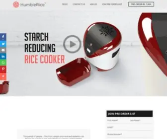 Eathumblerice.com(Unique Starch Reducing Automatic Electric Rice Cooker) Screenshot