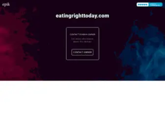 Eatingrighttoday.com(Eatingrighttoday) Screenshot