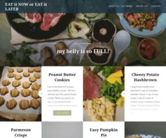 Eatitnoworeatitlater.com(My belly is so FULL) Screenshot