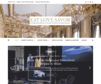 Eatlovesavor.com(EAT LOVE SAVOR International Luxury Lifestyle Magazine) Screenshot