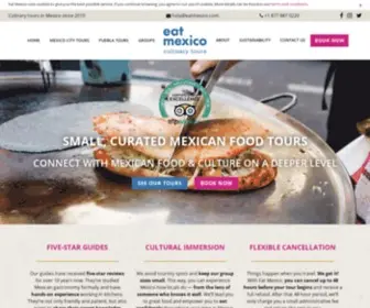 Eatmexico.com(Food Tours of Mexico City and Puebla) Screenshot