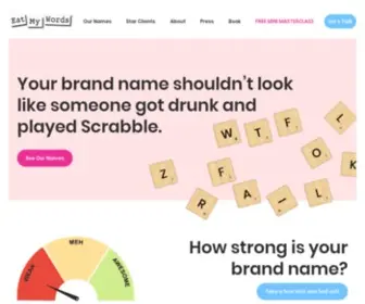 Eatmywords.com(Memorable Brand Names and Powerful Product Names) Screenshot