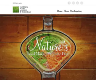 Eatnaturesfood.com(Nature's Food Market and Juice Bar) Screenshot