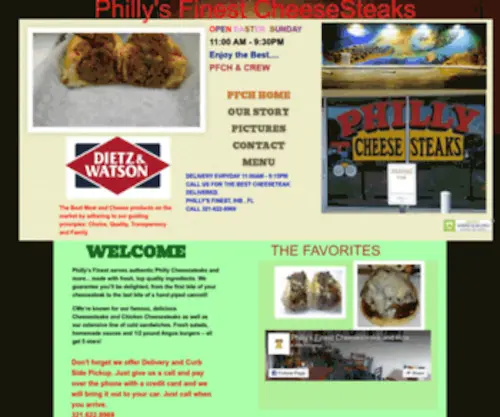 Eatphillysfinestcheesesteaks.com(Philly's Finest Cheesesteaks Best Cheesesteaks in Melbourne) Screenshot