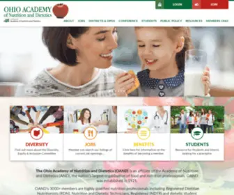 Eatrightohio.org(Ohio Academy of Nutrition and Dietetics) Screenshot