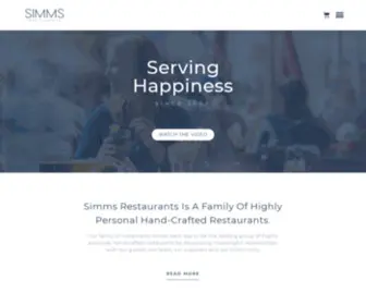 Eatsimms.com(Simms Restaurants) Screenshot