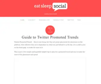 Eatsleepsocial.com(Eat Sleep Social) Screenshot