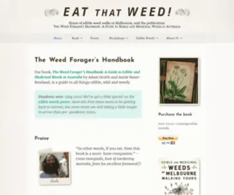 Eatthatweed.com(Home of edible weed walks in Melbourne) Screenshot