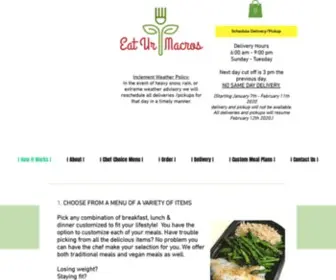 Eaturmacros.com(Meal Delivery) Screenshot