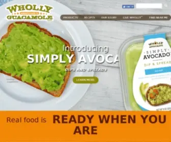 Eatwholly.com(WHOLLY® GUACAMOLE) Screenshot