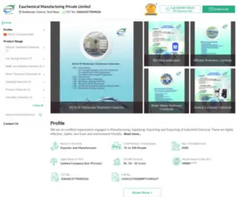 Eauchem.net(Water Treatment & Industrial Process Chemical Manufacturer) Screenshot