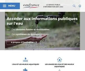 Eaufrance.fr(Le service public d'information sur l'eau) Screenshot