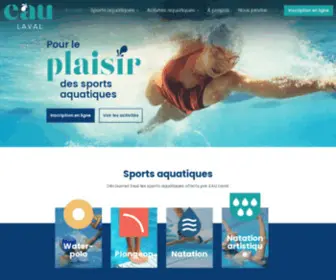 Eaulaval.ca(Sports et activités aquatiques à Laval) Screenshot