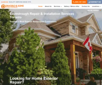 Eavestroughandsiding.com(Eavestrough Repair Toronto) Screenshot