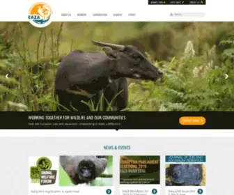 Eaza.net(European Association of Zoos and Aquaria) Screenshot