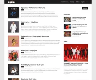 Eaziki.com(Music, Lyrics And Entertainment) Screenshot