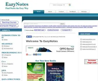 Eazynotes.com(Computer) Screenshot