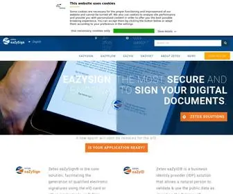 Eazysign.be(The most secure and eaZy way to sign your digital documents) Screenshot