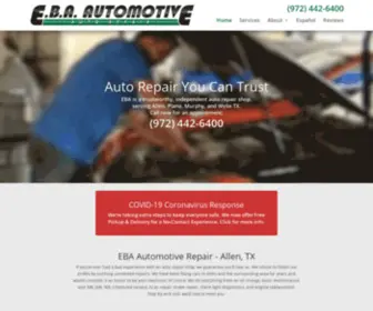 Ebaautomotive.com(Trusted Auto Repair Shop & Mechanic Allen) Screenshot