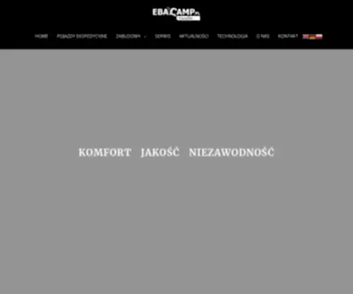 Ebac.pl(Ebacamp Pojazdy Ekspedycyjne i kampery) Screenshot