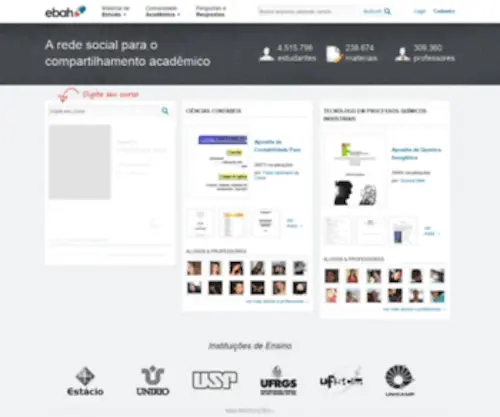 Ebah.com(A rede social para o compartilhamento acadêmico) Screenshot