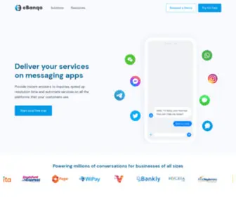 Ebanqo.com(Conversational AI platform for Sales and Support) Screenshot