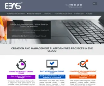 Ebasnet.eu(SaaS Platform to Create Online Store or Web Page) Screenshot