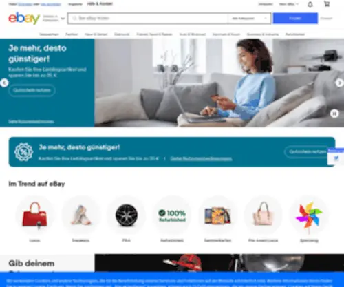 Ebay.at(Elektronik, Autos, Mode, Sammlerstücke, Gutscheine und mehr Online-Shopping) Screenshot