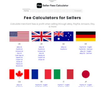 Ebayfeescalculator.com(Fee Calculators for Online Sellers Worldwide) Screenshot