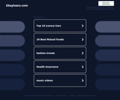 Ebayloans.com(Ebayloans) Screenshot