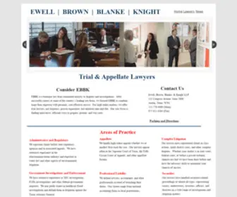 Ebbklaw.com(Ewell Brown Blanke & Knight) Screenshot