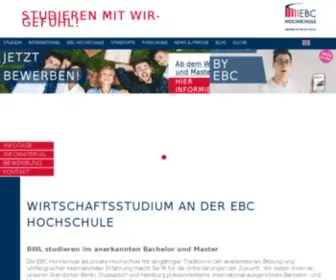 EBC-Hochschule.de(Management-Studium an der EBC Hochschule) Screenshot