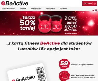 Ebeactive.pl(Fitness cards BeActive. Zadbaj o aktywność fizyczną z kartą fitness BeActive. Dołącz do Nas) Screenshot