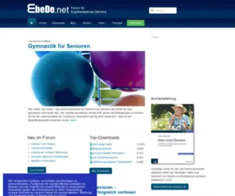 Ebede.net(Ergotherapie und Betreuung bei Demenz) Screenshot