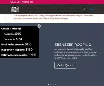 EbenezerroofingVa.com(Ebenezer Roofing LLC) Screenshot