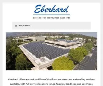 Eberhardco.com(Roofing, Waterproofing, Sheet Metal, Solar) Screenshot