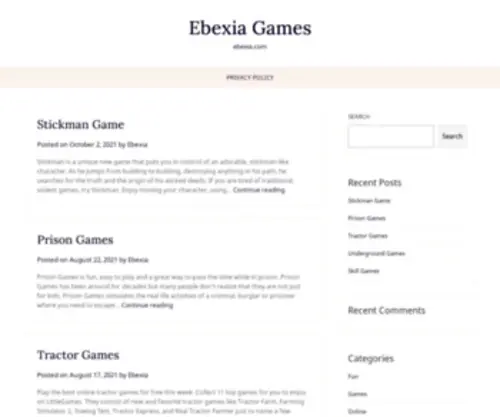 Ebexia.com(Ebexia Games) Screenshot
