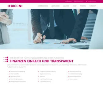 Ebicon.de(Beratung für Konzernrechnungslegung) Screenshot