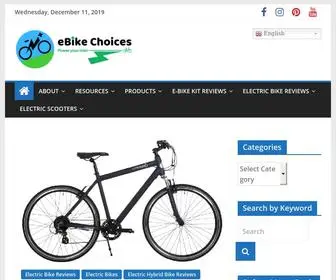 Ebikechoices.com(Electric bike reviews) Screenshot