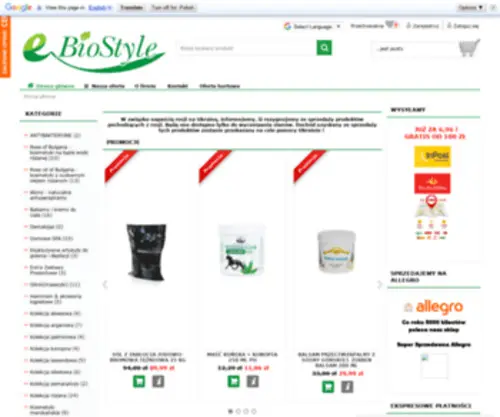 Ebiostyle.com(Sklep z kosmetykami naturalnymi) Screenshot