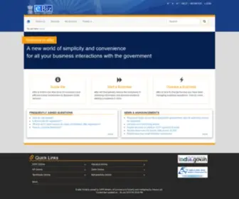 Ebiz.gov.in(Ebiz) Screenshot